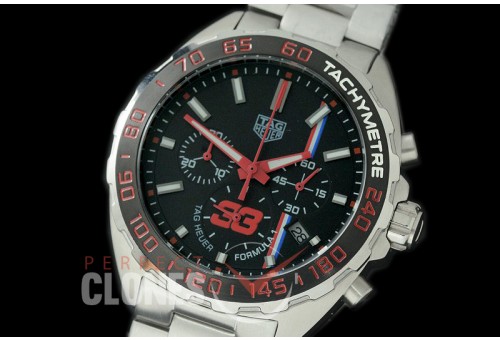 0 0 TGF1-MV33-102A Formula 1 Max Verstappen 33 Special Ed Chronograph SS/SS Black OS 10 Qtz
