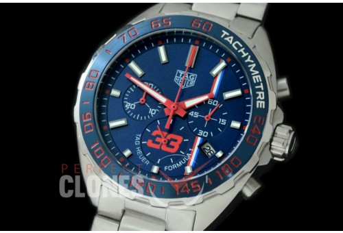 0 0 TGF1-MV33-103A Formula 1 Max Verstappen 33 Special Ed Chronograph SS/SS Blue OS 10 Qtz
