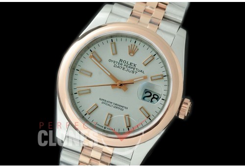 R36DJTR-501S BP Datejust 36 120231 SS/RG Smooth/Jubilee 2019 White Sticks A-2824