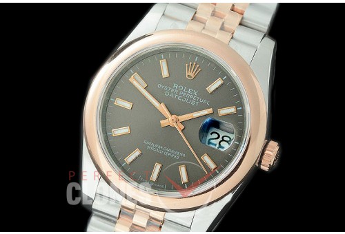 R36DJTR-503S BP Datejust 36 120231 SS/RG Smooth/Jubilee 2019 Dark Rhodium Grey Sticks A-2824