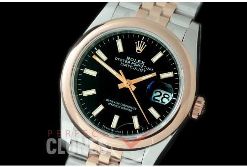 R36DJTR-502S BP Datejust 36 120231 SS/RG Smooth/Jubilee 2019 Black Sticks A-2824