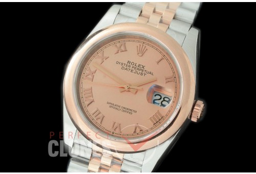 R36DJTR-525S BP Datejust 36 120231 SS/RG Smooth/Jubilee 2019 Rose Gold Roman A-2824