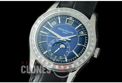 PP-5205-133D 5205 Annual Calendar / Moon Phase Complications SS/LE Blue Miyota 9100 Mod to Calibre 324 