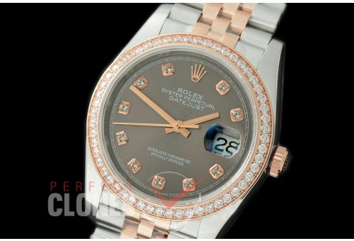 R36DJTR-513Y 126281RBR SS/RG Diamond/Jubilee 2019 Dark Rhodium Grey Diam A-2824