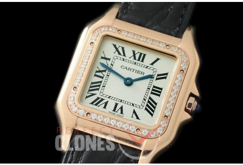 CARPT-036LD Panthere de Cartier RG/LE/Diam White Swiss Quartz 
