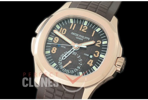 PPAQT-5164-108 GRF Aquanaut Travel Time 5164A RG/RU Brown Asian Custom Calibre 324 S C FUS