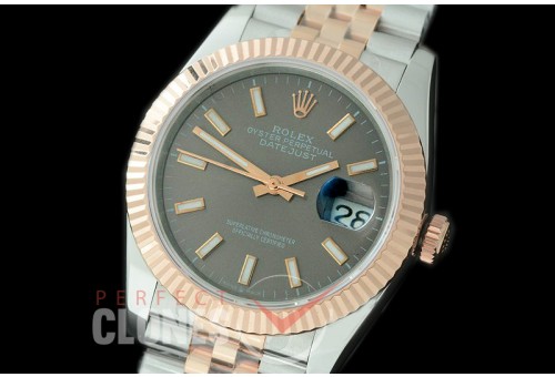 R36DJTR-503F BP Datejust 36 120231 SS/RG Fluted/Jubilee 2019 Dark Rhodium Grey Sticks A-2824