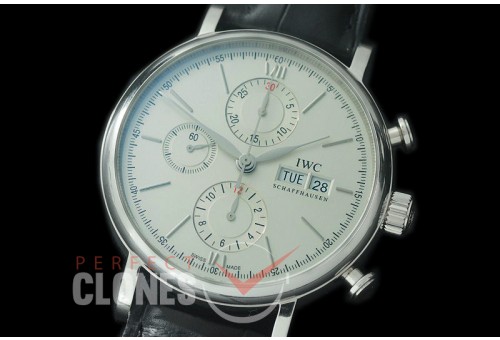 0 0 0 IWPT-101 IW391007 Portofino Chronograph Classic SS/LE White A-7750 
