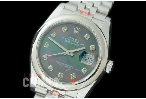 R36DJS-318S GMF 126234 SS/SS Smooth/Jubilee MOP Black Diam Asian 2824 904L Steel 