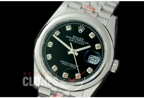 R36DJS-312S GMF 126234 SS/SS Smooth/Jubilee Black Diam Asian 2824 904L Steel 
