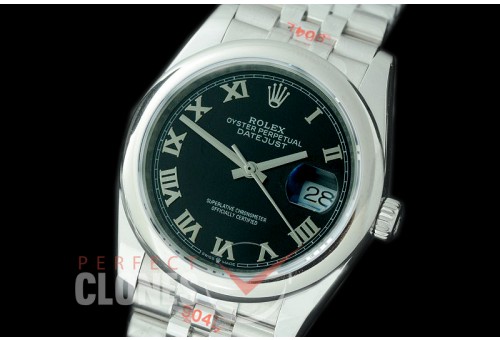 R36DJS-322S GMF 126234 SS/SS Smooth/Jubilee Black Roman Asian 2824 904L Steel 