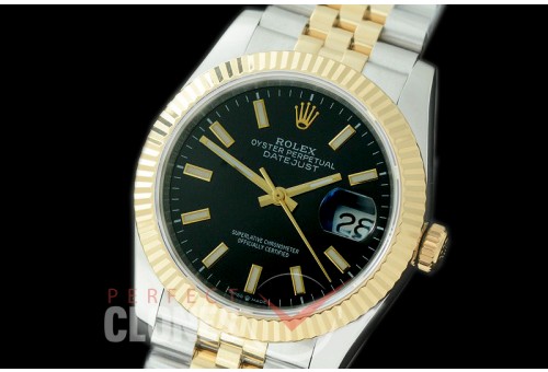 R36DJT-502F BP Datejust 36 126233 SS/YG Fluted/Jubilee 2019 Black Sticks A-2824