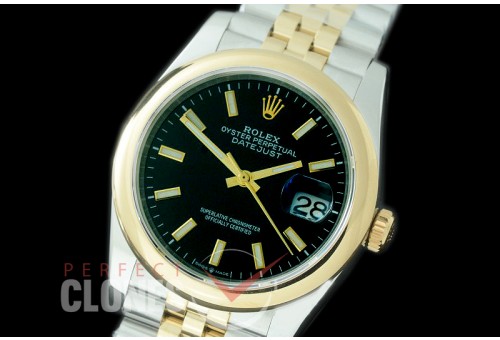 R36DJT-502S BP Datejust 36 126233 SS/YG Smooth/Jubilee 2019 Black Sticks A-2824