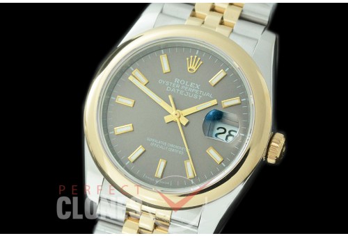 R36DJT-503S BP Datejust 36 126233 SS/YG Smooth/Jubilee 2019 Dark Rhodium Grey Sticks A-2824