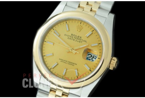 R36DJT-506S BP Datejust 36 126233 SS/YG Smooth/Jubilee 2019 Gold Sticks A-2824