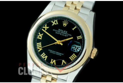 R36DJT-522S BP Datejust 36 126233 SS/YG Smooth/Jubilee 2019 Black Roman A-2824