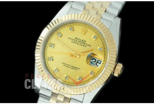 R36DJT-516F BP Datejust 36 126233 SS/YG Fluted/Jubilee 2019 Gold Diam A-2824