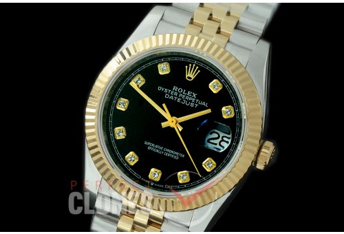 R36DJT-512F BP Datejust 36 126233 SS/YG Fluted/Jubilee 2019 Black Diam A-2824