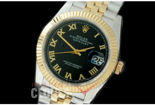 R36DJT-522F BP Datejust 36 126233 SS/YG Fluted/Jubilee 2019 Black Roman A-2824