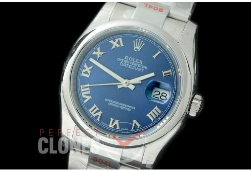 R36DJS-395S GMF 126234 SS/SS Smooth/Oyster Blue Roman SA 3135 904L Steel 
