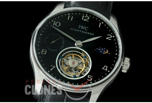 0 IWPTB00034 Portugese Tourbillon Handwind SS/LE Black Asian Flying Man Tourbillon