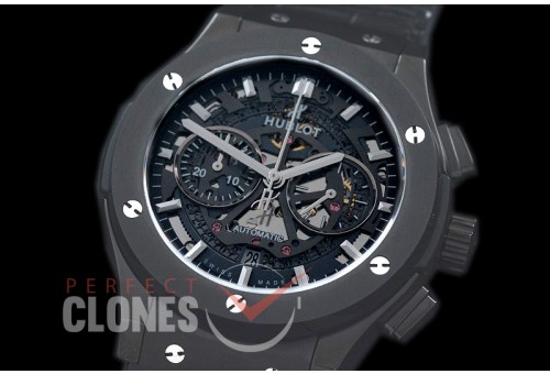 0 HBFSC00217 Classic Fusion Chronograph PVD/LE Black Skeleton A-7750 