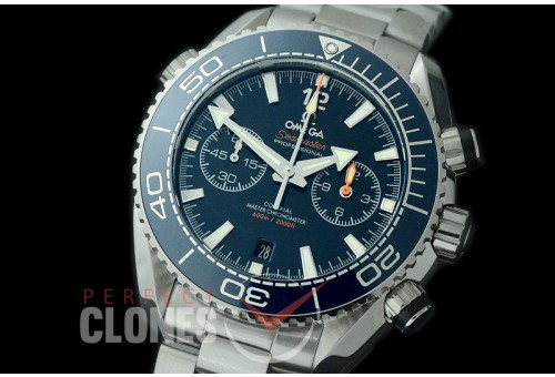 0 0 0 OMCPO45-975 OMF V3 Planet Ocean Chrono SS/SS Blue A-7750 Mod to Calibre 9900 Functions 