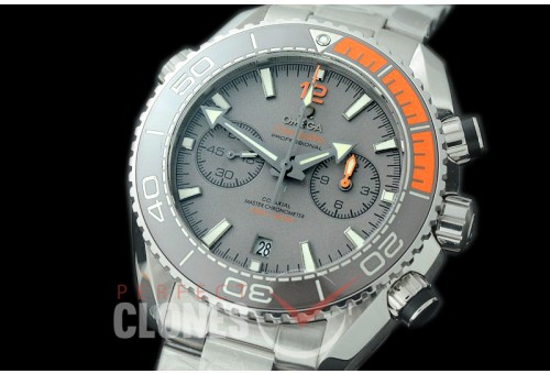 0 0 0 OMCPO45-974 OMF V3 Planet Ocean Chrono SS/SS Grey A-7750 Mod to Calibre 9900 Functions 