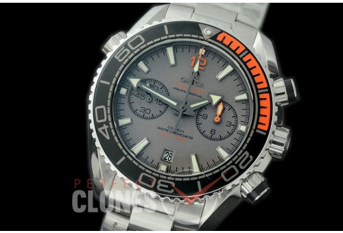 0 0 0 OMCPO45-973 OMF V3 Planet Ocean Chrono SS/SS Grey A-7750 Mod to Calibre 9900 Functions 