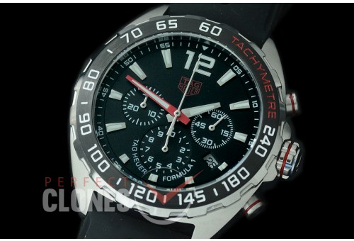 0 0 TGF1-00056R Formula 1 Chronograph SS/RU Black OS 10 Qtz
