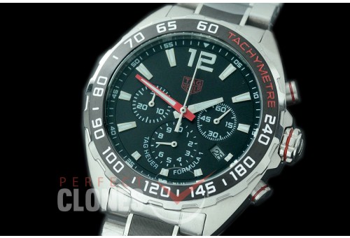 0 0 TGF1-00056C Formula 1 Chronograph SS/CER/SS Black OS 10 Qtz