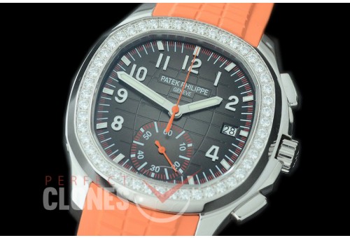 PPAQC-5968-102D Aquanaut Chronograph 5968A SS/Diam/RU Black A-7750 