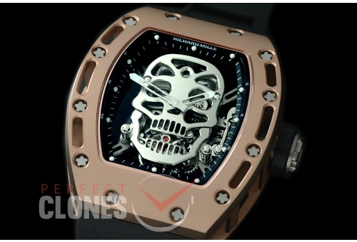 0 0 0 0 RM052-902 RM-052 Skull Limited Edition RG/RU ST Tourbillon 