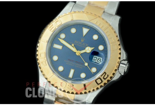 RLYM-18K-007 YM Men Champagne/Steel Blue Swiss 2836