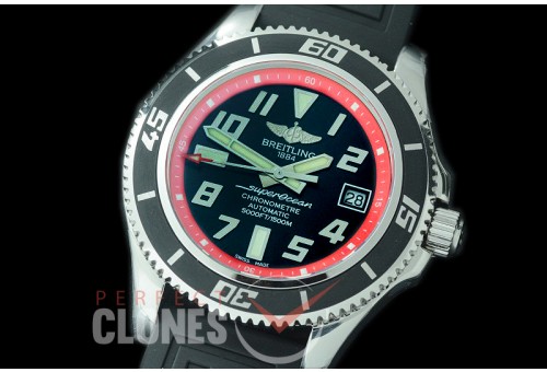 BLSF00104 GMF Superocean Abyss 42 SS/RU Black/Red Asian Clone 2824 - Special Offer