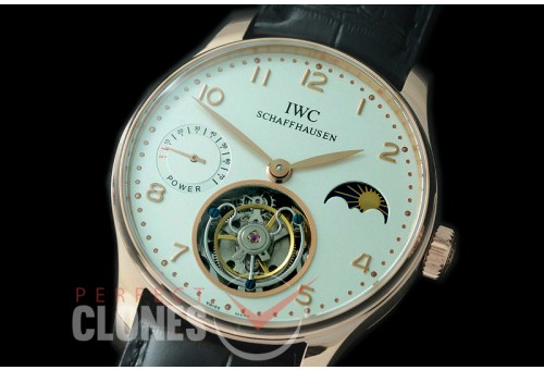 0 IWPTB00036 Portugese Tourbillon Handwind YG/LE White Asian Flying Man Tourbillon