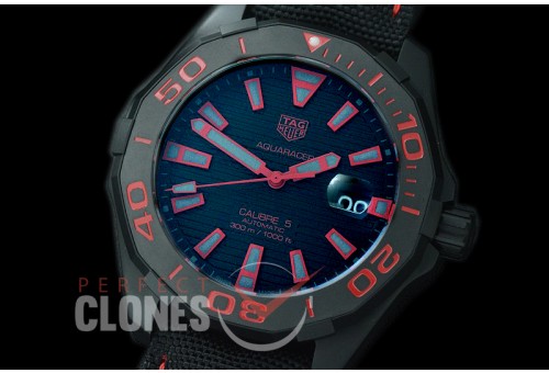 0 0 TGAQ-C5-016 Aquaracer Calibre 5 Automatic DLC/NY Black-Red Asian 2824