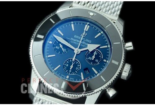 0 BLSF05004M Superocean Heritage Chronograph SS/ME Blue A-7750