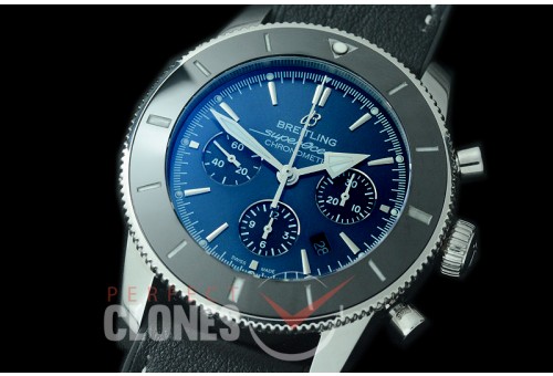 0 BLSF05004L Superocean Heritage Chronograph SS/LE Blue A-7750