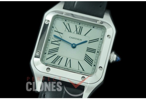 CAR-SD-101 V6F/XF/VSF 2019 Santos-Dumont Ladies SS/LE White Swiss Quartz 