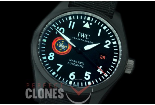 IWM18-016 M+F Mark XVIII Pilot Topgun SFTI Special Edition Automatic IW326901 CER/LE Black A-35110