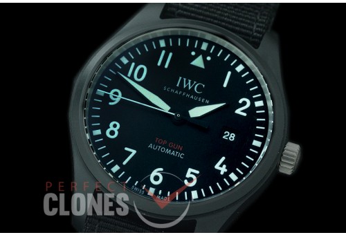 IWM18-011A M+F Mark XVIII Pilot Topgun Special Edition Automatic IW326901 CER/LE Black A-35110