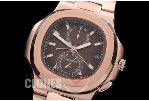PPNTCC-134 Nautilus Calender Complications RG/RG Brown Sticks Asian Customized Movt 