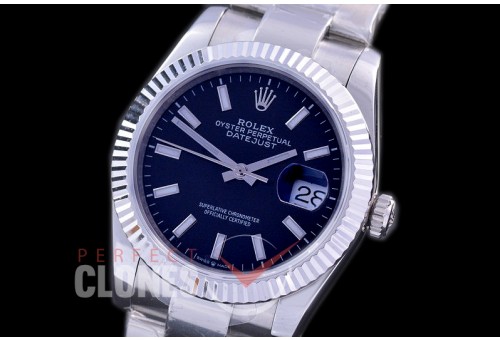 R36DJS-552 BP Datejust 36 126234 SS/SS Fluted/Oyster 2019 Black Sticks A-2824