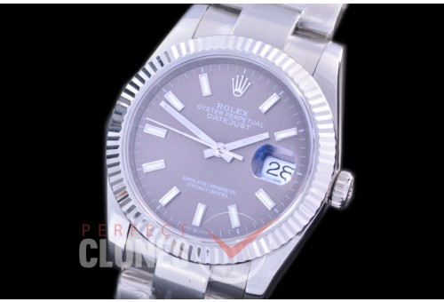 R36DJS-553 BP Datejust 36 126234 SS/SS Fluted/Oyster 2019 Rhodium Grey Sticks A-2824