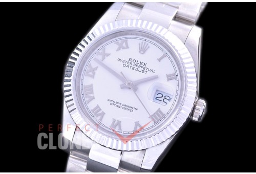 R36DJS-571 BP Datejust 36 126234 SS/SS Fluted/Oyster 2019 White Roman A-2824