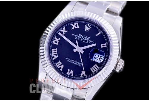 R36DJS-572 BP Datejust 36 126234 SS/SS Fluted/Oyster 2019 Black Roman A-2824