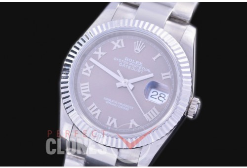 R36DJS-573 BP Datejust 36 126234 SS/SS Fluted/Oyster 2019 Rhodium Grey Roman A-2824
