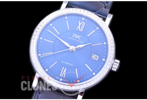 0 0 IWPTL-103 M+F Portofino 37 Automatic IW485111 SS/LE Blue A-35111 