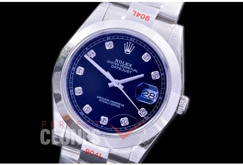 0 0 R41DJS-362 GMF 904L Steel 126334 Smooth/Oyster SS/SS Black Diamonds Asian 2824 